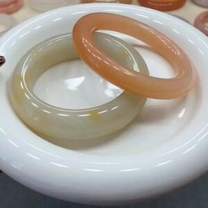 Jade stone quartzite material white bracelet 54mm